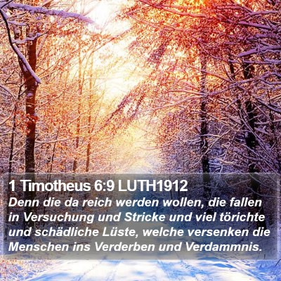 1 Timotheus 6:9 LUTH1912 Bible Verse Image