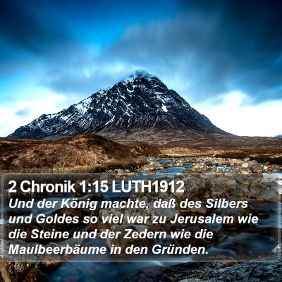 2 Chronik 1:15 LUTH1912 Bible Verse Image