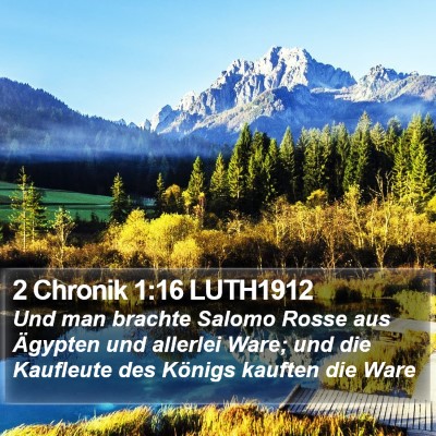 2 Chronik 1:16 LUTH1912 Bible Verse Image