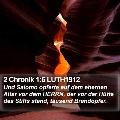 2 Chronik 1:6 LUTH1912 Bible Verse Image
