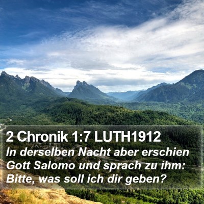2 Chronik 1:7 LUTH1912 Bible Verse Image