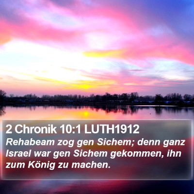 2 Chronik 10:1 LUTH1912 Bible Verse Image