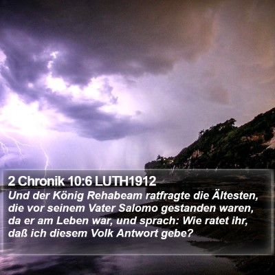 2 Chronik 10:6 LUTH1912 Bible Verse Image