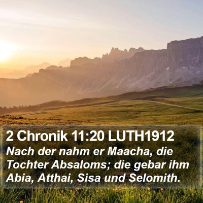 2 Chronik 11:20 LUTH1912 Bible Verse Image