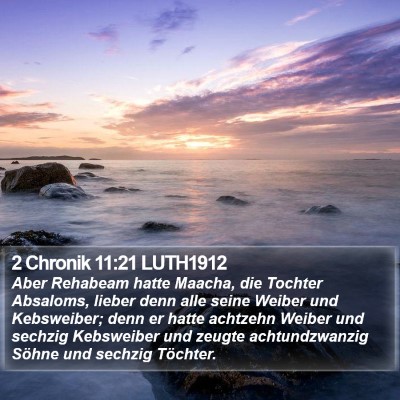 2 Chronik 11:21 LUTH1912 Bible Verse Image