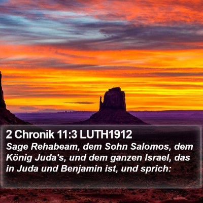 2 Chronik 11:3 LUTH1912 Bible Verse Image