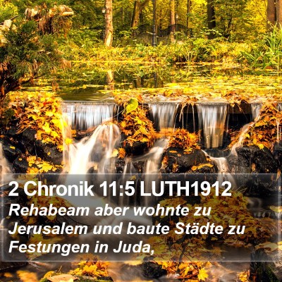 2 Chronik 11:5 LUTH1912 Bible Verse Image