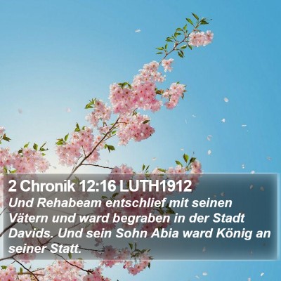 2 Chronik 12:16 LUTH1912 Bible Verse Image