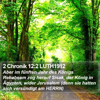 2 Chronik 12:2 LUTH1912 Bible Verse Image