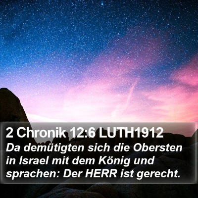 2 Chronik 12:6 LUTH1912 Bible Verse Image