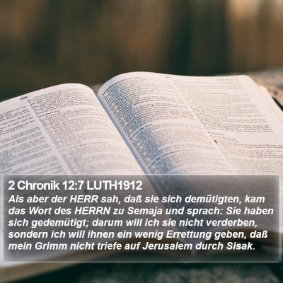 2 Chronik 12:7 LUTH1912 Bible Verse Image