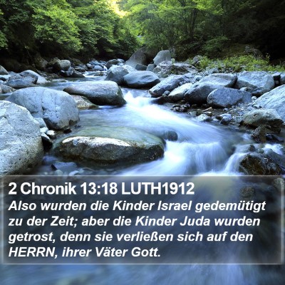 2 Chronik 13:18 LUTH1912 Bible Verse Image