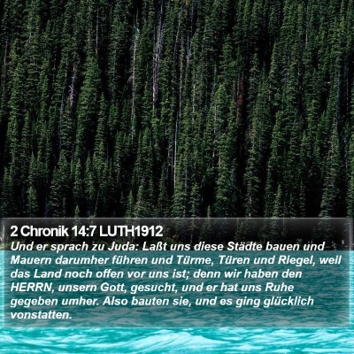 2 Chronik 14:7 LUTH1912 Bible Verse Image