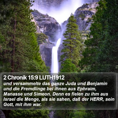 2 Chronik 15:9 LUTH1912 Bible Verse Image