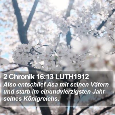2 Chronik 16:13 LUTH1912 Bible Verse Image