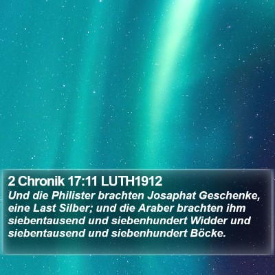2 Chronik 17:11 LUTH1912 Bible Verse Image