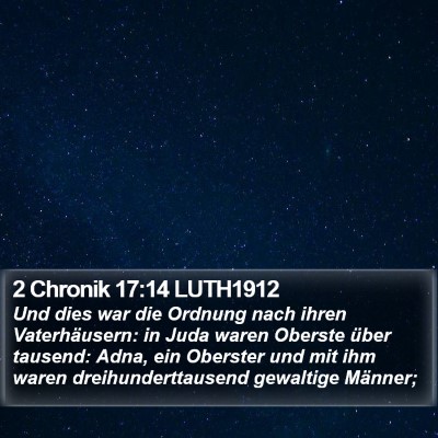 2 Chronik 17:14 LUTH1912 Bible Verse Image