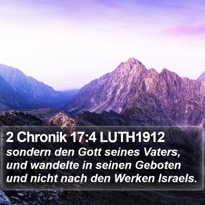 2 Chronik 17:4 LUTH1912 Bible Verse Image