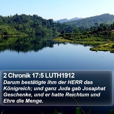 2 Chronik 17:5 LUTH1912 Bible Verse Image