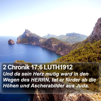 2 Chronik 17:6 LUTH1912 Bible Verse Image