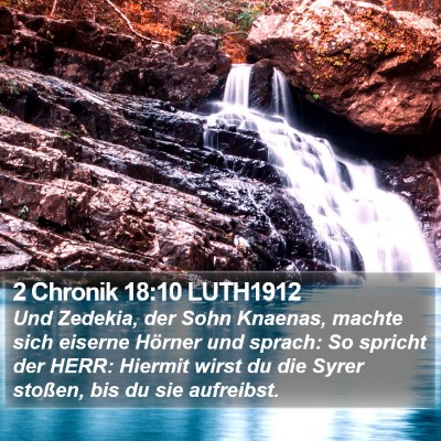 2 Chronik 18:10 LUTH1912 Bible Verse Image