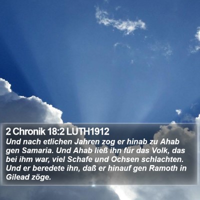 2 Chronik 18:2 LUTH1912 Bible Verse Image