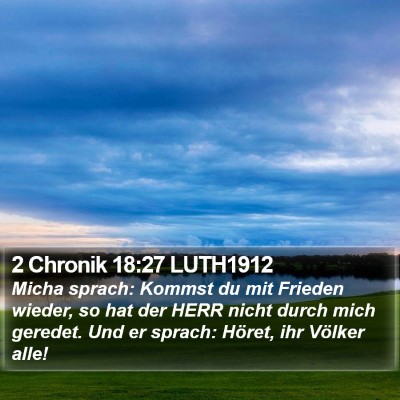 2 Chronik 18:27 LUTH1912 Bible Verse Image