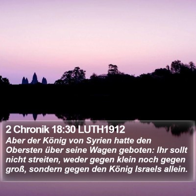 2 Chronik 18:30 LUTH1912 Bible Verse Image