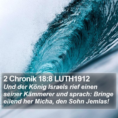 2 Chronik 18:8 LUTH1912 Bible Verse Image