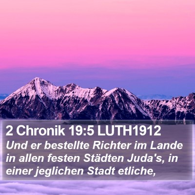 2 Chronik 19:5 LUTH1912 Bible Verse Image