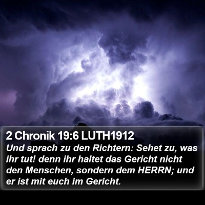 2 Chronik 19:6 LUTH1912 Bible Verse Image