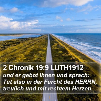 2 Chronik 19:9 LUTH1912 Bible Verse Image