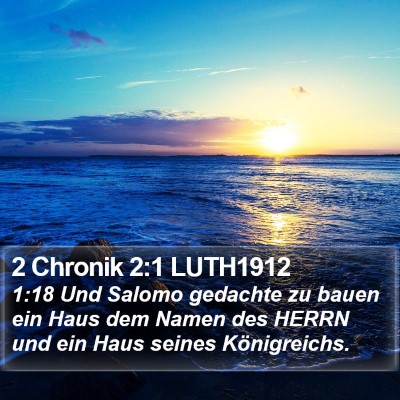 2 Chronik 2:1 LUTH1912 Bible Verse Image