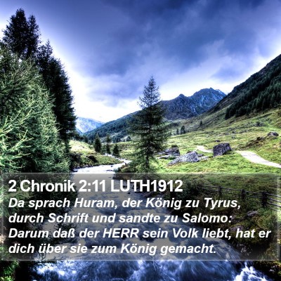 2 Chronik 2:11 LUTH1912 Bible Verse Image