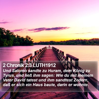 2 Chronik 2:3 LUTH1912 Bible Verse Image