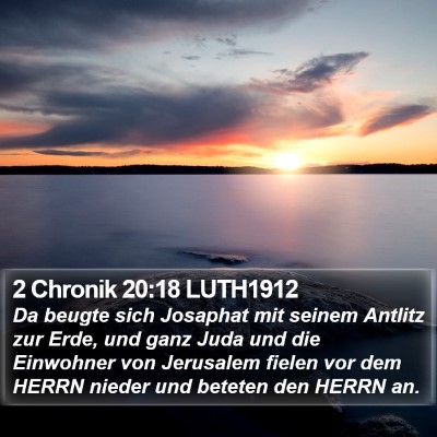 2 Chronik 20:18 LUTH1912 Bible Verse Image