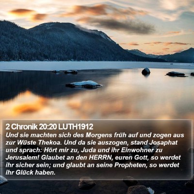 2 Chronik 20:20 LUTH1912 Bible Verse Image