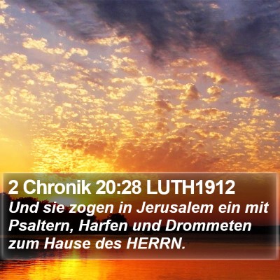 2 Chronik 20:28 LUTH1912 Bible Verse Image