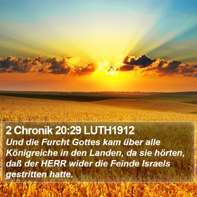 2 Chronik 20:29 LUTH1912 Bible Verse Image