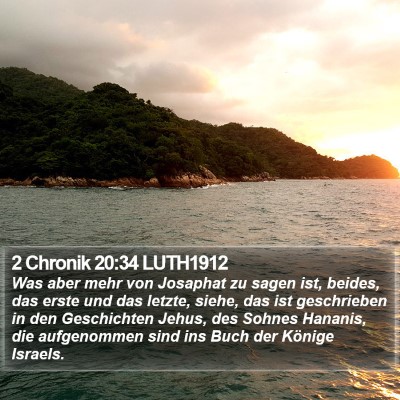 2 Chronik 20:34 LUTH1912 Bible Verse Image