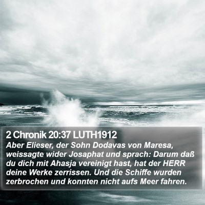 2 Chronik 20:37 LUTH1912 Bible Verse Image