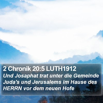 2 Chronik 20:5 LUTH1912 Bible Verse Image