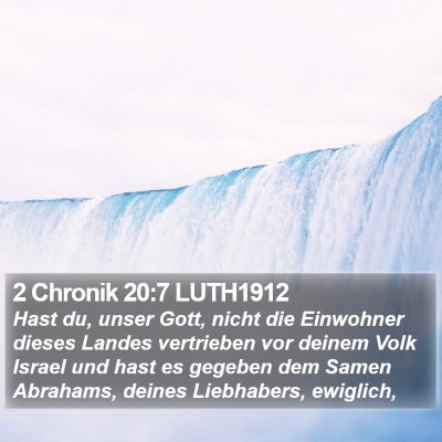 2 Chronik 20:7 LUTH1912 Bible Verse Image