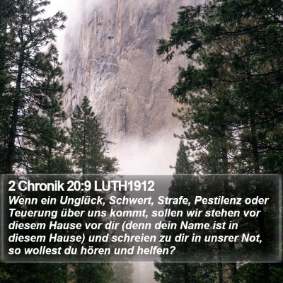 2 Chronik 20:9 LUTH1912 Bible Verse Image