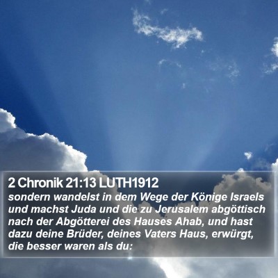 2 Chronik 21:13 LUTH1912 Bible Verse Image