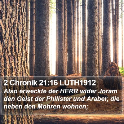 2 Chronik 21:16 LUTH1912 Bible Verse Image