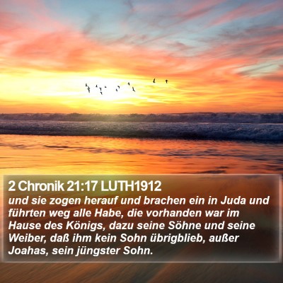 2 Chronik 21:17 LUTH1912 Bible Verse Image