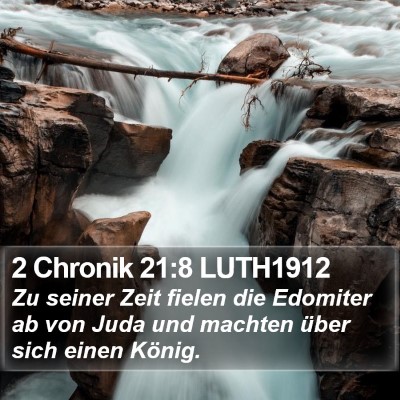 2 Chronik 21:8 LUTH1912 Bible Verse Image