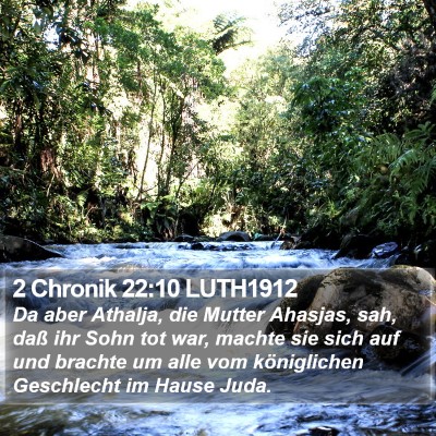 2 Chronik 22:10 LUTH1912 Bible Verse Image