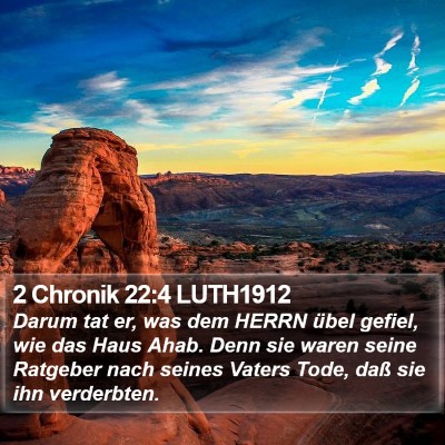 2 Chronik 22:4 LUTH1912 Bible Verse Image